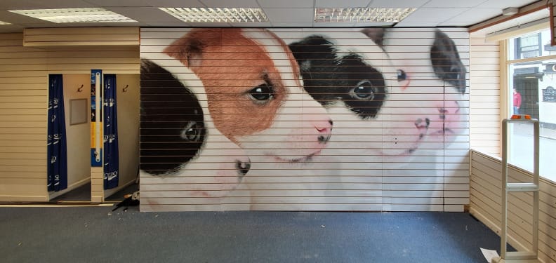 Impression devanture métal